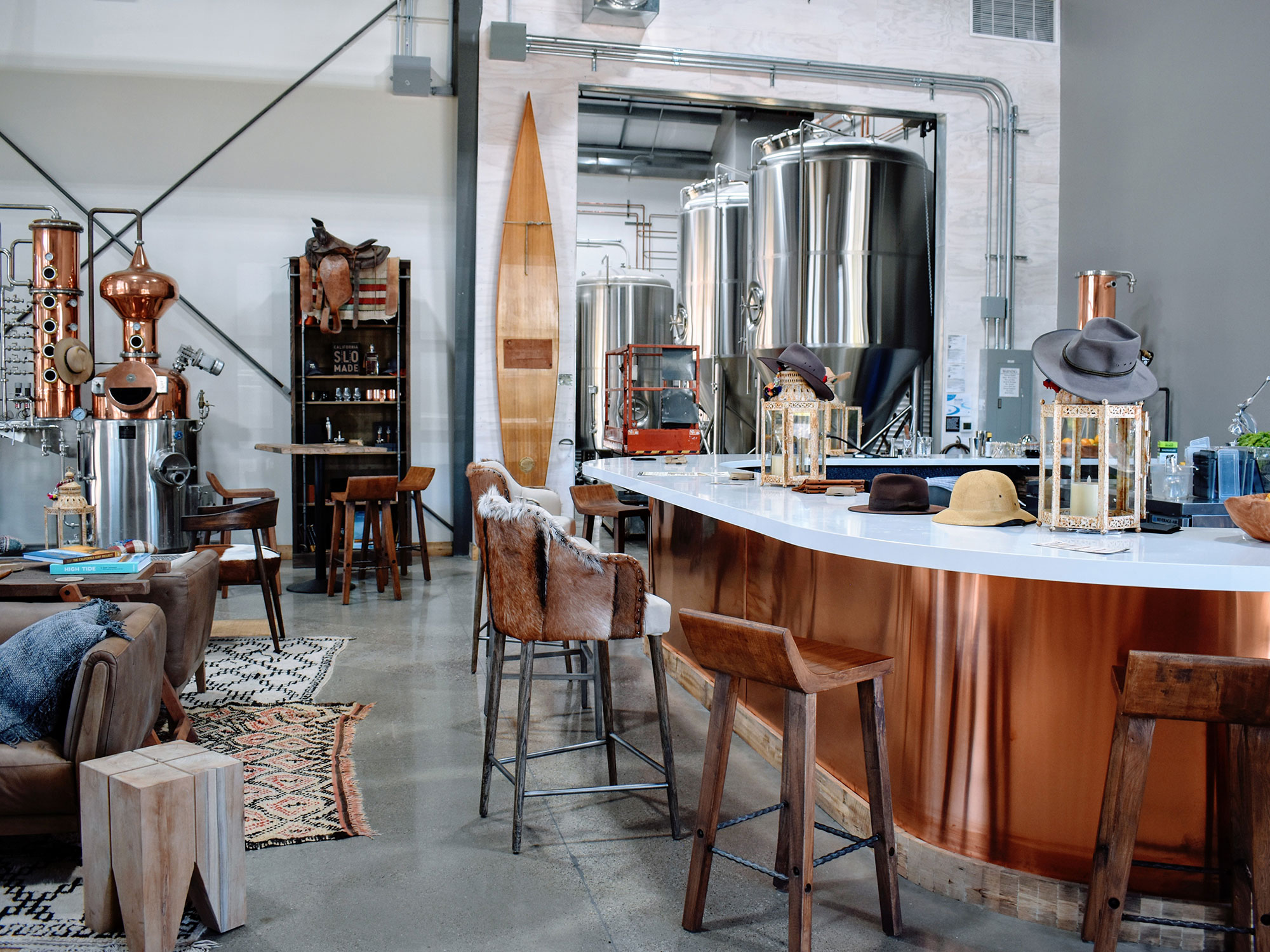 The Rod & Hammer’s distillery and tasting room on California’s Central Coast